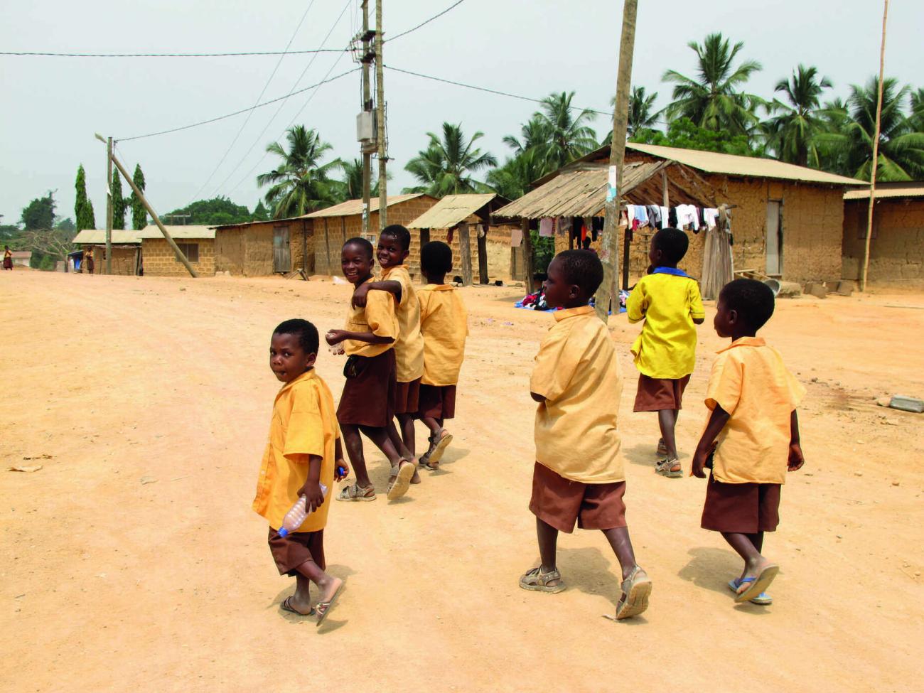 Children in yellow